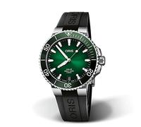 Oris Aquis Date Caliber 400 41.5mm AQUIS DATE Men's Watch Automatic Divers Rubber Strap Green Dial Green 01 400 7769 4157-07 4 22 74FC, green