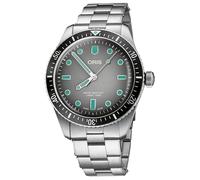 Oris Divers Sixty-Five Glow Grey Dial 40 mm Men's Watch Analogue Automatic with Stainless Steel Strap 01 733 7707 4053-07 8 20 18