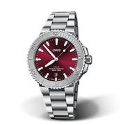 Oris Watch Aquis Date Sunray Cherry Red Bracelet Red