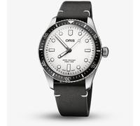 Oris Mens Divers Social Club Frankfurt Leather Strap Watch 01 733 7707 4051 OSC-FRA-Set