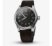 Oris Mens ProPilot Date Black Dial Leather Strap Watch 01 733 7805 4164-07 6 20 14LC