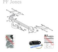 Oris Towbar for Ford Mondeo Hatchback 2000-2007 - Fixed Swan Neck Tow Bar