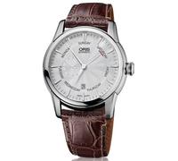Oris Watch Artelier Small Second Pointer Day Date Leather - Silver OR-724