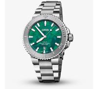 Oris X Bracenet Mens Aquis Green Dial Watch 01 733 7730 4137-07 8 24 05PEB