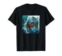 Orisha Yemaya Taking A Selfie with Sharks - African American T-Shirt