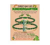 ORISPRE Back to School Gifts Mommy and Me Mother Son Dinosaur Bracelets for Boys First Day of Kindergarten Preschool, 4.5 UK, Polyester, no gemstone