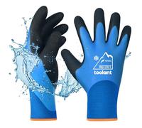 OriStout Thermal Work Gloves for Cold Weather, Waterproof Winter Gloves, Touchscreen, Super Grip, for Gardening, Fishing, Car Washing, Working in Freezer, Blue, XX-Large