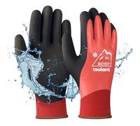 OriStout Waterproof Winter Work Gloves for Men and Women, 1 Pair, Red, L