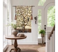 ORITURAL Gustav Klimt Tree of Life Tapestry, Medieval Woven Tapestry Wall Hanging for Living Room, 100% Cotton (Vertical, 138L x 80W cm)