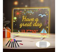 Oritzan LED Drawing Board, Light Up Acrylic Board with 13 Light Modes 7 Colorful Pen (Yellow)