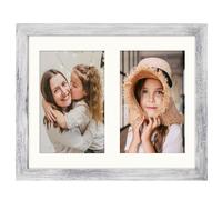 ORIVAN 4x6 Double Picture Frame Fits Two 4x6 Photos or 8x10 Frame White