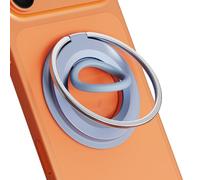 Orivienta Magnetic Phone Grip for iPhone, 360° Rotation Silicone Phone Ring Grip,Metal Finger Kickstand Compatible with Magnetic Accessories for iPhone 17/16/15/14 Air Pro Max