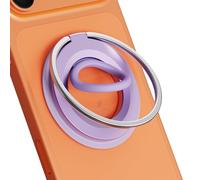 Orivienta Magnetic Phone Grip Ring Holder, 360° Rotation Silicone Phone Ring Grip,Metal Finger Kickstand Compatible with Magnetic Accessories for iPhone 17/16/15/14 Air Pro Max