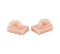 Orivin 1 Pair Light Brown Silicone Ear Model Realistic Human Ear Replica for Acupuncture Training Tool
