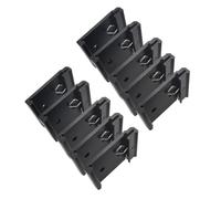 Orivin 10 Pcs 35 Mm DIN Rail Mount Clip Snap On Aluminum Semiconductor Relay Clips Top and Bottom Locking Rail For Switches and Injectors