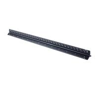 Orivin 12 Inch Imperial Architectural Scale Ruler Etched Aluminum Triangular Black for Architects Draftsmen Engineers with Multiple Measurement Scales