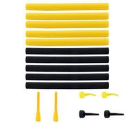 Orivin 18 Pcs Zig Rig Kit for Carp Fishing Adjustable Set with Zig Foam Marker Floats and Zigs Line Included Black and Yellow