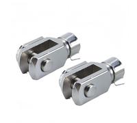 Orivin 2 Pcs Thread Air Cylinder Rod Clevis End Clevis Joint M6 X 1 Y-shaped Type Joint Y-16 with Spring Pin for Electronic Automatic Devices