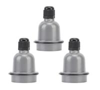 Orivin 3-Pack Waterproof Ceramic E27 Lamp Holder - Heat-Insulated Standard Screw Socket for Halogen/Incandescent Bulbs