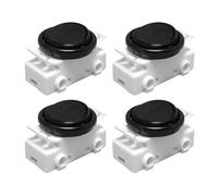 Orivin 4 Pack Round Rocker Switch for Under-Unit Lights in Kitchen - Recessed Lamp Rocker Switch Replacement(Black)