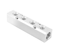 Orivin 6-Way Pneumatic Shunt Aluminium Block Distributor Air Outlet Distributor, Compressed Air Pneumatic Block