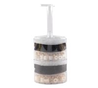 Orivin Aquarium Corner Sponge Filter Quiet Betta Fry Shrimp and Small Fish Bio Foam Filter with Natural Stones Gravels and Ceramic Rings