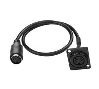 Orivin DIN 5Pin Extension Cable Cord, D-Type Panel Mount DIN 5 PIN Audio Adapter Cable for Keyboard Synthesizer, Electric Piano, Guitar 53CM (Female To Female)