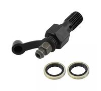 Orivin M10x1.25mm Brake Bleed Screw Set - Motorcycle Master Cylinder Caliper Bleeder Nipple Banjo Bolt with Dust Caps & M10 Washers(Black)