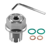 Orivin M14.1-1.5x15mm Stainless Steel Oil Drain Adapter with Hex Wrench, Avoid Leakage O Ring