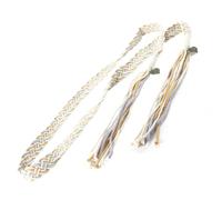 Orivin Rustic Wedding Handfasting Cord - Celtic Pattern Lasso with Pendants & Traditional Lazos Design in Otton Tone(Earthy yellow)