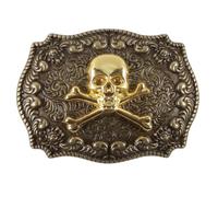 Orivin Western Style Skull Belt Buckle Alloy Vintage Cowboy Western Accessory Decorative