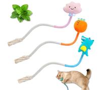 Orixo Pack of 3 Chew Toys for Cats, Cat Rope Toy, Cat Chew Toy for Teeth, Cat Toy Self-Employment, for Cats Dental Care and Against Bad Breath