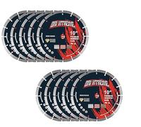ORIXTREME 10 Inch Diamond Saw Blade 10pcs, General Purpose Segmented Blade | Dry/Wet Cutting Concrete, Masonry, Brick, Block, 7/8"-5/8" Arbor