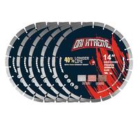 ORIXTREME 14 Inch Diamond Saw Blade 5Pcs, General Purpose Segmented Blade | Dry/Wet Cutting Concrete, Reinforced Concrete, Masonry, Brick, Block, 1"-20mm Arbor