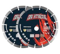 ORIXTREME 9 Inch Diamond Blade 2Pcs, General Purpose Segmented Blade | Dry/Wet Cutting Concrete, Masonry, Brick, Block, 7/8"-5/8" Arbor
