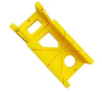 Orizizhic Heavy Duty Mitre Box, 12 Inch Mitre Block with 45 Degree 90 Degree 135 Degree Miter Angles，Yellow Plastic Coving Mitre Tool for Accurate Cutting Woodworking DIY Home Decoration