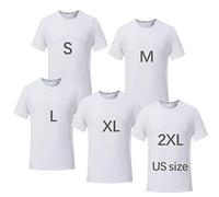 ORJ 5 Pack Polyester Adult Tshirts for Sublimation White Blank Crew Neck Men Short Sleeve T-Shirt S to 2XL Combo, White, One Size