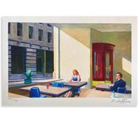Orjdjz Wxkbl E-dward Hopper Poster《Sunlight In A Cafeteria》 Canvas Wall Art E-dward Hopper Prints Retro Painting for Office Wall Decor Picture 50x75cm Frameless
