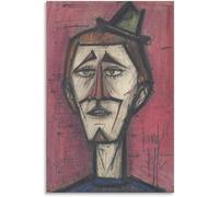Orjdjz Wxkbl Head of A Pierrot by Bernard Buffet Poster and Prints Vintage Wall Art Picture Bernard Buffet Canvas Painting for Home Decor 40x60cm Frameless