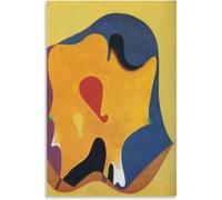 Orjdjz Wxkbl Joan Miro Blue Prints Surrealism Red Wall Art Joan Miro Canvas Poster Abstract Orange Painting for Office Wall Picture Decor 40x50cm Frameless