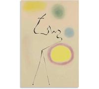 Orjdjz Wxkbl Joan Miro Canvas Painting Abstract Wall Art Joan Miro Posters and Prints《Au Clair De Lune》Picture for Home Office Wall Decor 60x80cmx1 Frameless