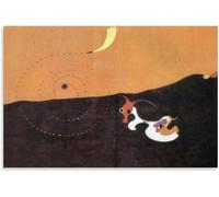 Orjdjz Wxkbl Joan Miro Prints Surrealism Red Wall Art Joan Miro Canvas Poster Abstract Rooster Painting for Office Home Wall Decor Prints 40x50cmx1 Frameless