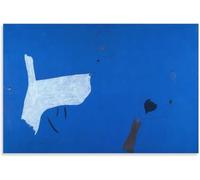 Orjdjz Wxkbl Joan Miro Prints Surrealism Red Wall Art Joan Miro Canvas Poster Abstract White in Navy Bue Painting for Office Wall Decor 40x50cmx1 Frameless