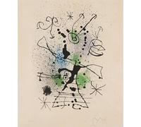 Orjdjz Wxkbl Joan Miro Surrealism Poster《The Huntress》Prints Joan Miro Canvas Painting Aesthetic Wall Art for Office Wall Picture Decor 40x60cmx1 Frameless