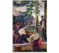 Orjdjz Wxkbl Joaquin Sorolla Poster and Prints Joaquin Sorolla Impressionists Canvas Wall Art Landscape Painting for Home Decor Picture 40x60cm Frameless