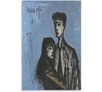 Orjdjz Wxkbl Lovers by Bernard Buffet Poster and Prints Vintage Wall Art Picture Bernard Buffet Canvas Painting for Home Living Room Decor 40x60cm Frameless