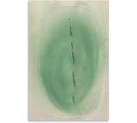 Orjdjz Wxkbl Lucio Fontana Poster《Green scratches》Canvas Painting Abstract Wall Art Lucio Fontana Prints Modern Picture for Living Room Decor 40x50cm Frameless
