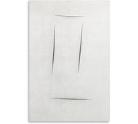 Orjdjz Wxkbl Lucio Fontana Poster《White scratches》Canvas Painting Abstract Wall Art Lucio Fontana Prints Modern Picture for Living Room Decor 40x50cm Frameless