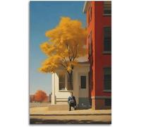Orjdjz Wxkbl Man sitting under a tree reading by Edward Hopper Poster and Prints Retro Picture Edward Hopper Art Painting for Bedroom Decor 30x40cm Frameless