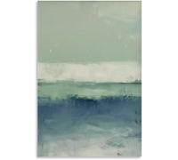 Orjdjz Wxkbl Mark Rothko Poster《Green White Blue》Canvas Painting Abstract Wall Art Mark Rothko Prints for Home Office Home Picture Decor 16x24inx1 Frameless